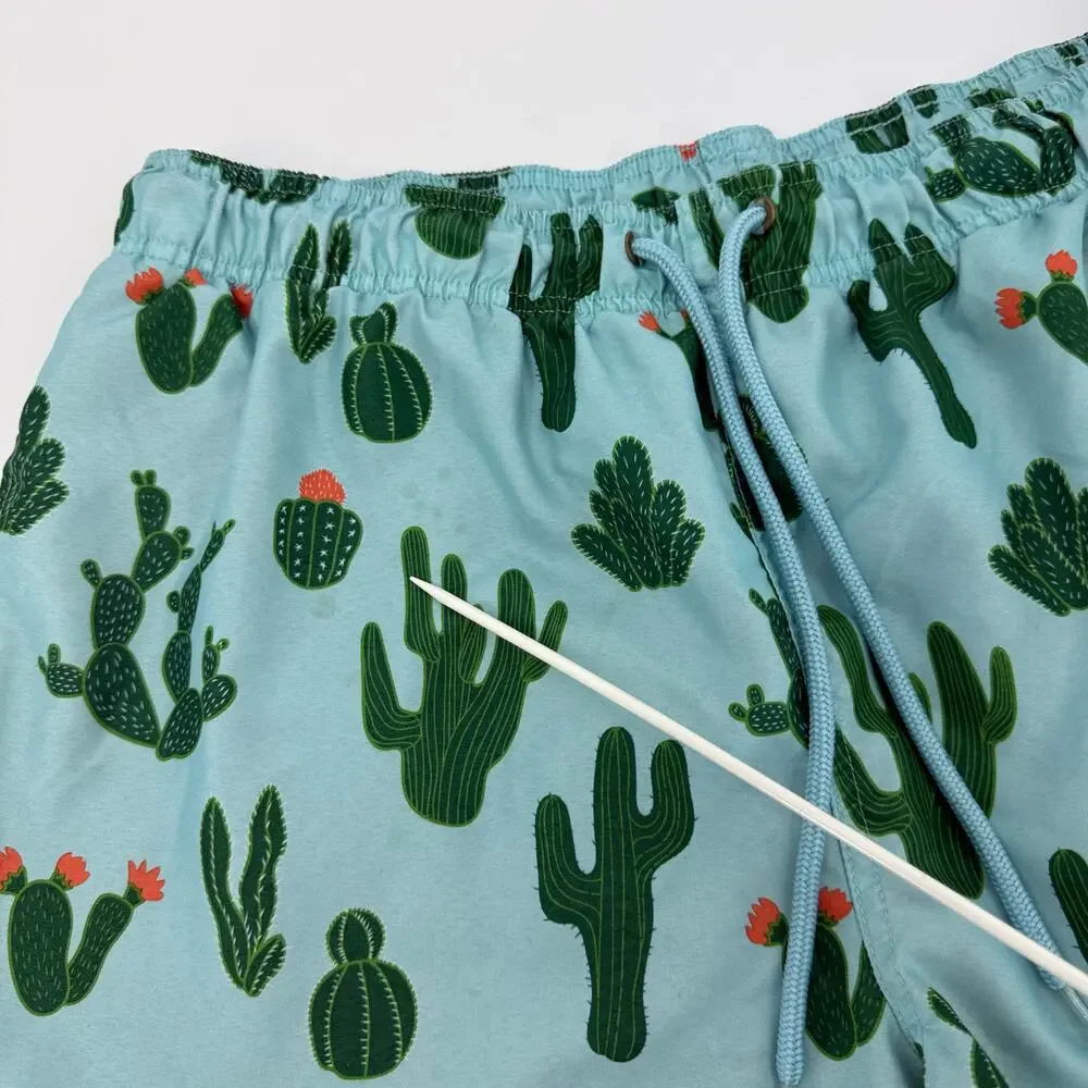 Lot of 3 Men's Size Large Swim Trunks Cactus Patriotic George Lined Drawstring